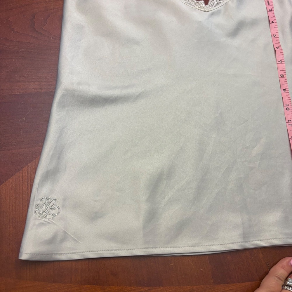 Lauren Ralph Lauren Light Blue Lace-Trim Camisole - Picture 10 of 11